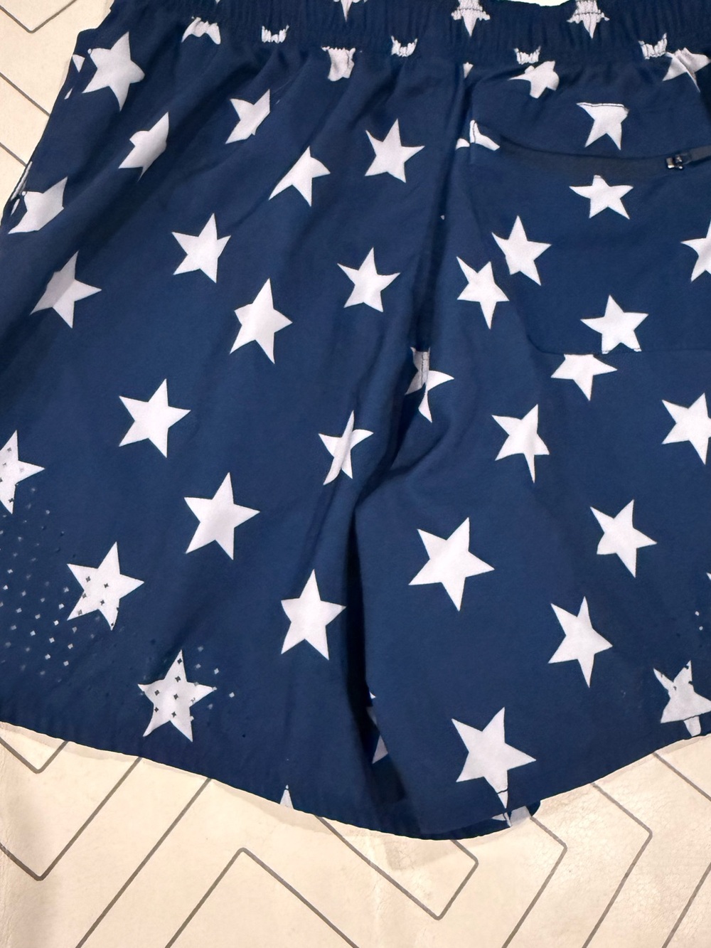 Baseball Lifestyle 101 Navy Star Print Athletic Shorts - Picture 13 of 13